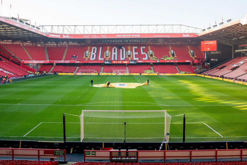 Bramall Lane stadium before a Sheffield United vs Burnley match.