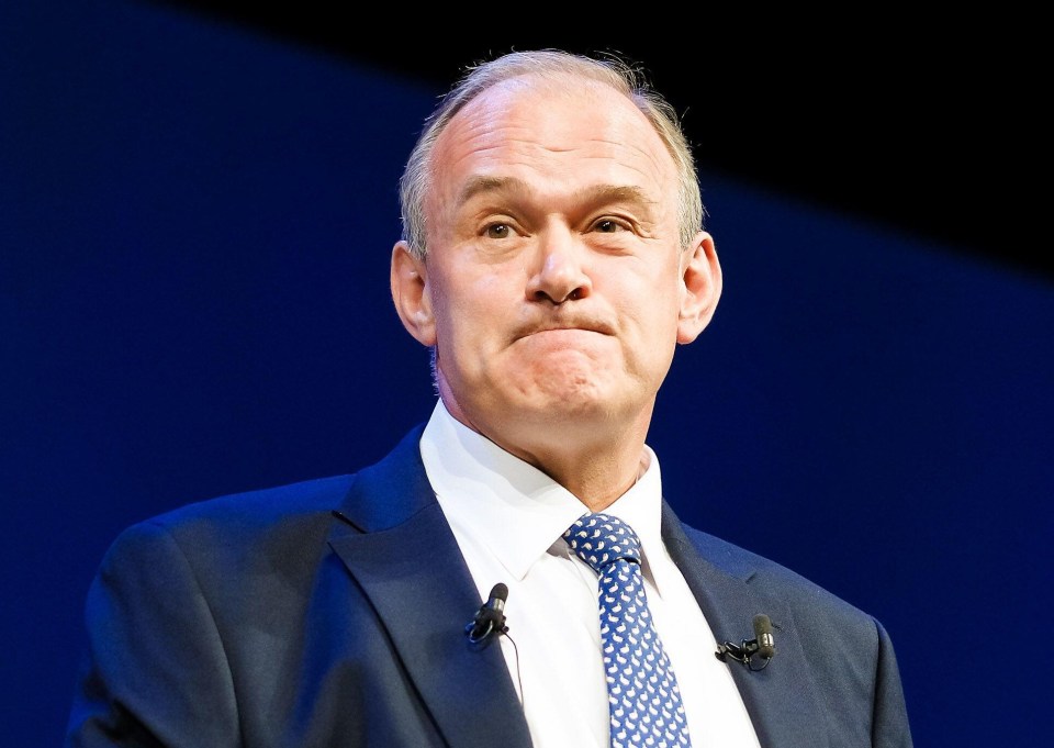 Ed Davey, Leader of the Liberal Democrats, speaking at a conference.