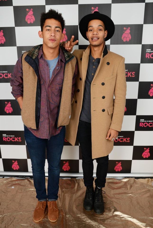 Jordan Stephens and Harley Alexander-Sule of Rizzle Kicks backstage at BBC Children in Need Rocks.