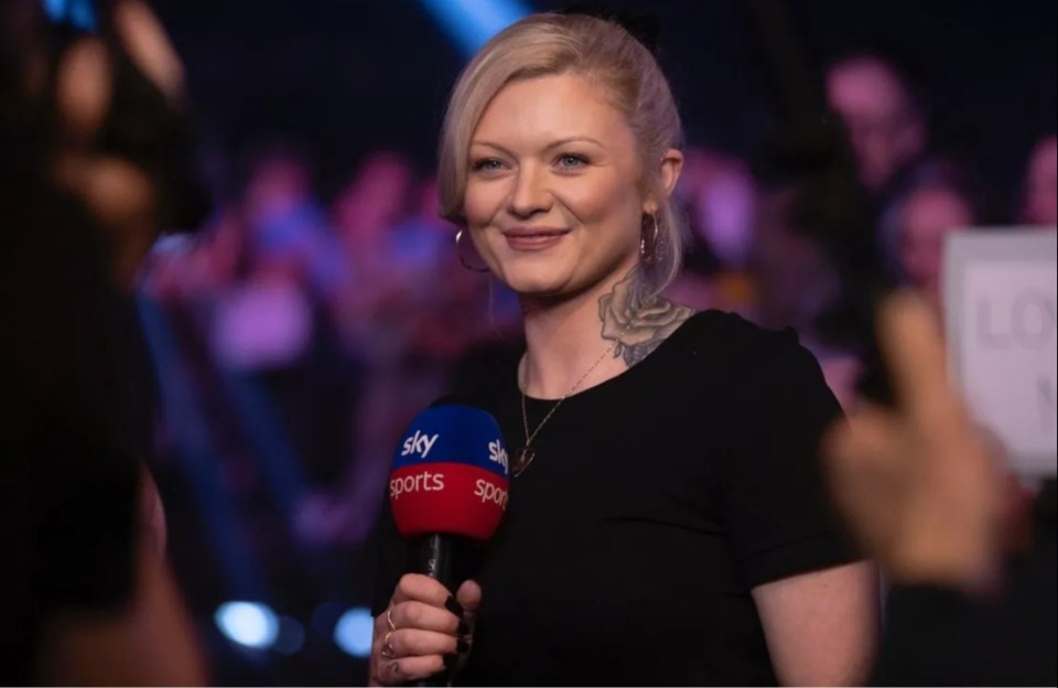 Sky Sports presenter Polly James has been doing interviews at the World Darts Championship