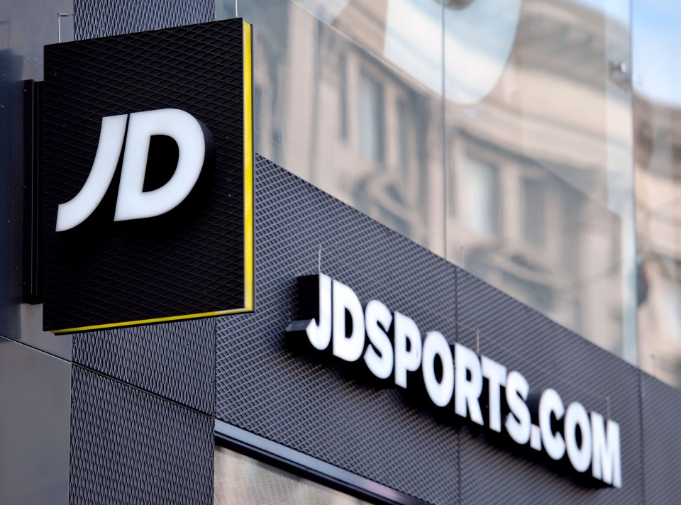 JD Sports store sign in London.