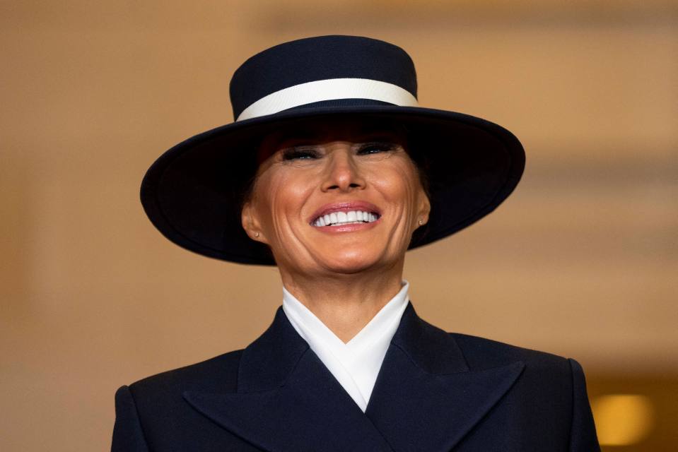 Melania Trump at her husband's inauguration.