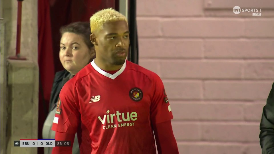 Jordan Ibe making his National League debut for Ebbsfleet United.