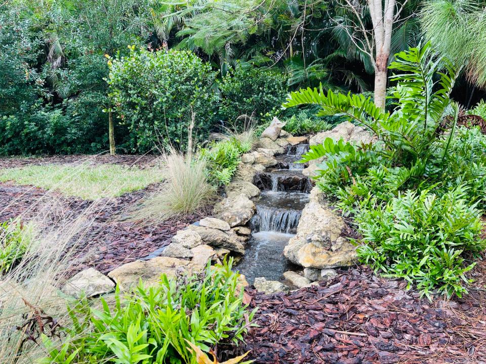 Waterfall in Mike Tyson's Florida mansion.