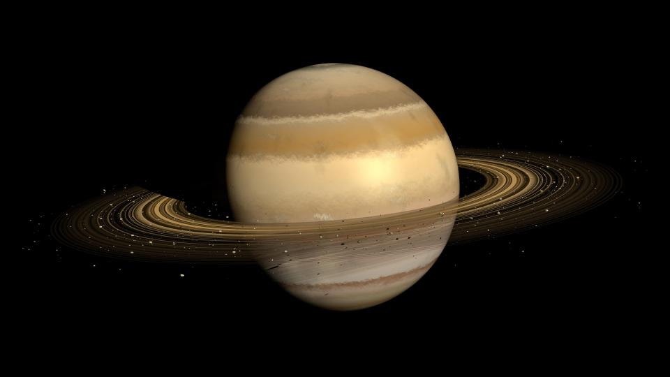 Illustration of Saturn and its rings.