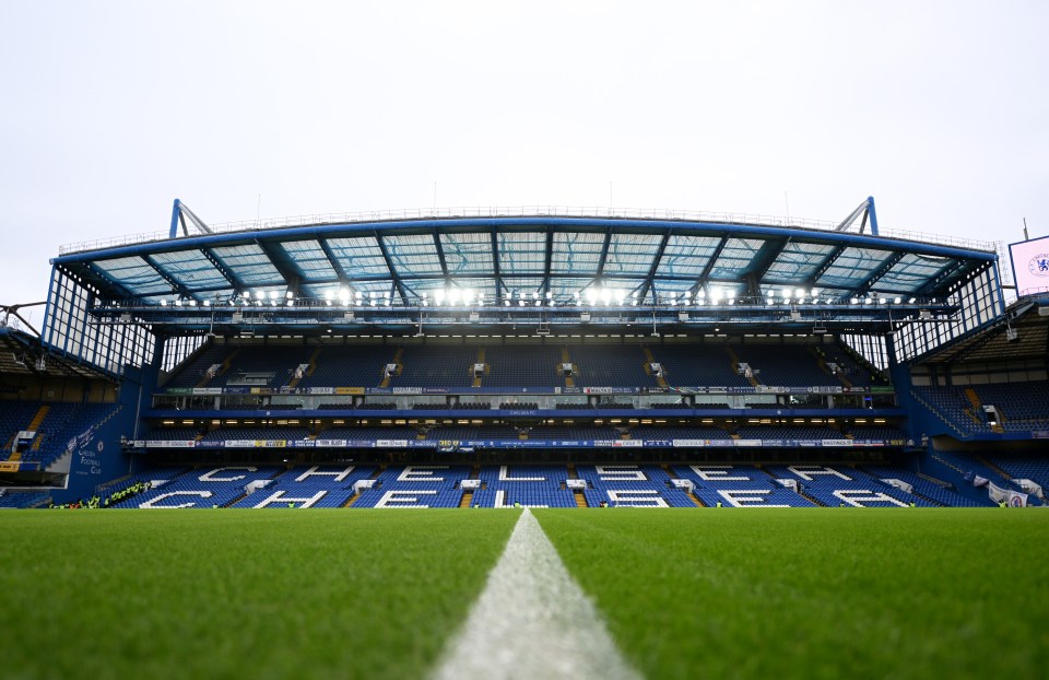 View of Stamford Bridge stadium before a Chelsea FC and Arsenal FC match.