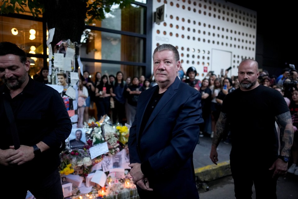 Geoff Payne at a memorial for his son.