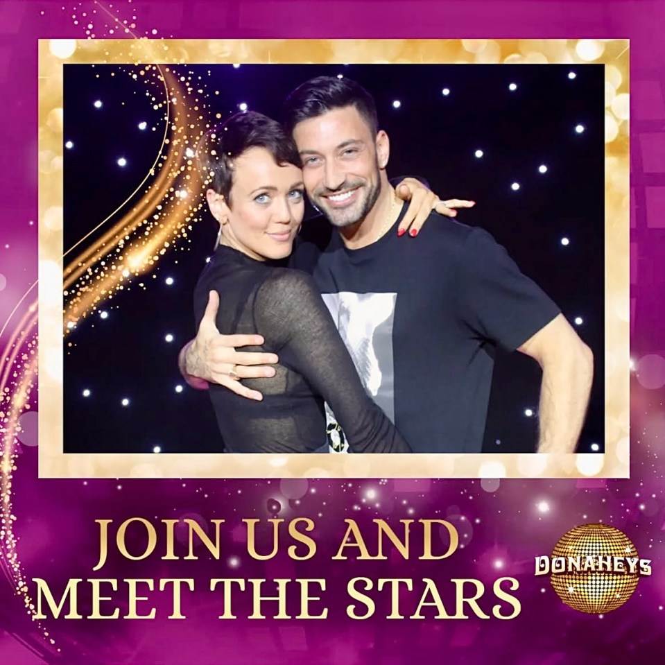 Giovanni Pernice and a female dancer in a promotional image for an event.