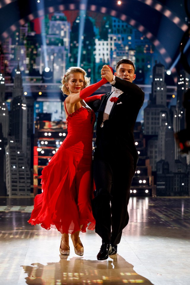 Tasha Ghouri and Aljaz Skorjanec dancing on Strictly Come Dancing.