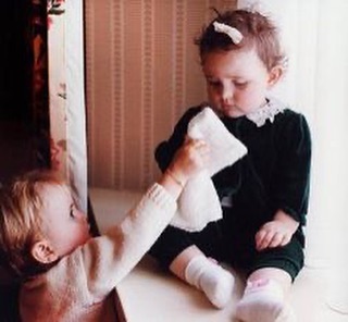 Paris Jackson and her brother Prince Jackson as babies.