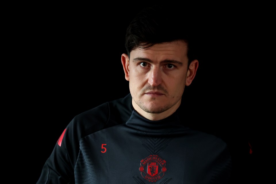 Harry Maguire of Manchester United at a press conference.