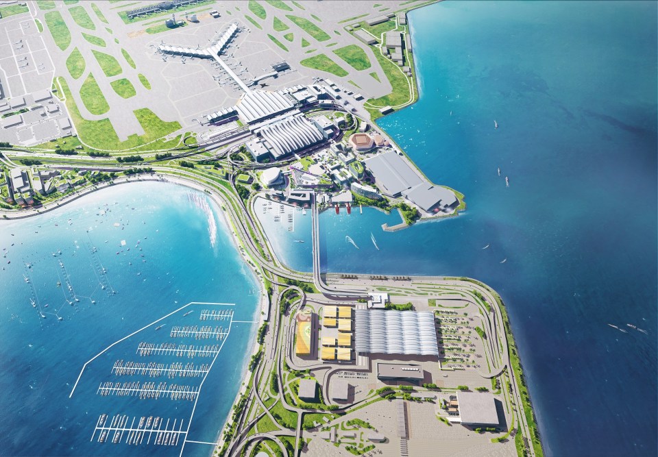 Illustration of Hong Kong airport renovations.