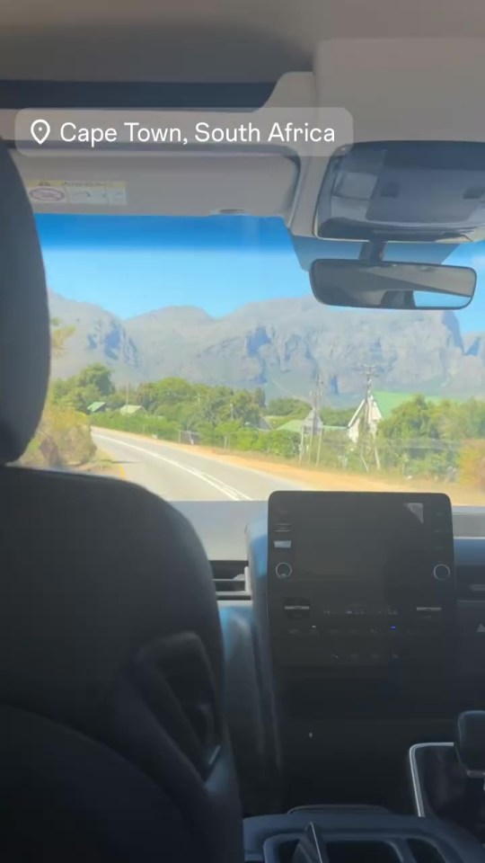 Maya, 30, captured her journey through sun-soaked South Africa in the back of a car