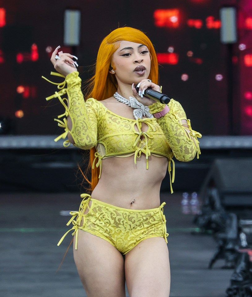 Ice Spice performed a very short set at a festival on New Year's Eve after she arrived late