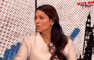 Priti Patel speaking on "Never Mind the Ballots" The Sun.