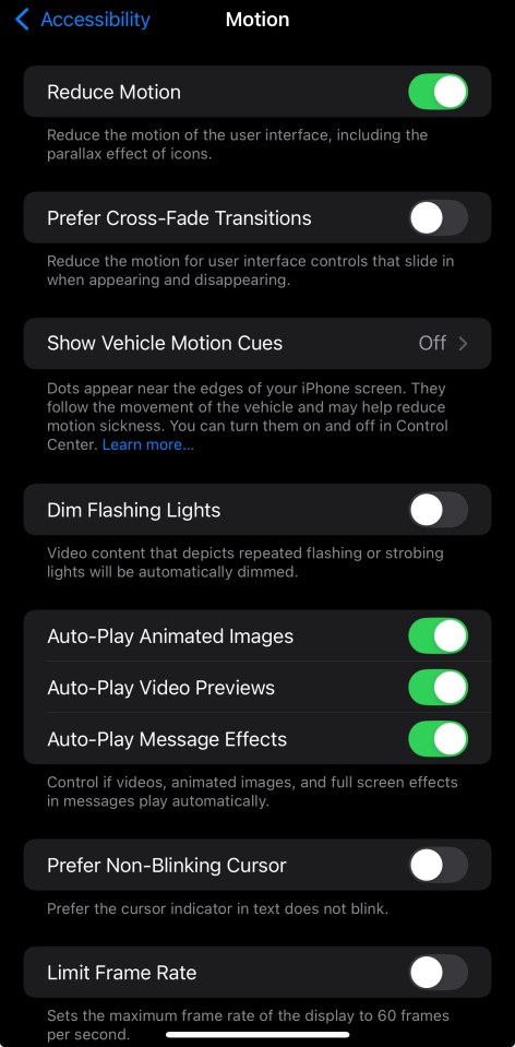 Turning Reduce Motion on can instantly improve iPhone performance