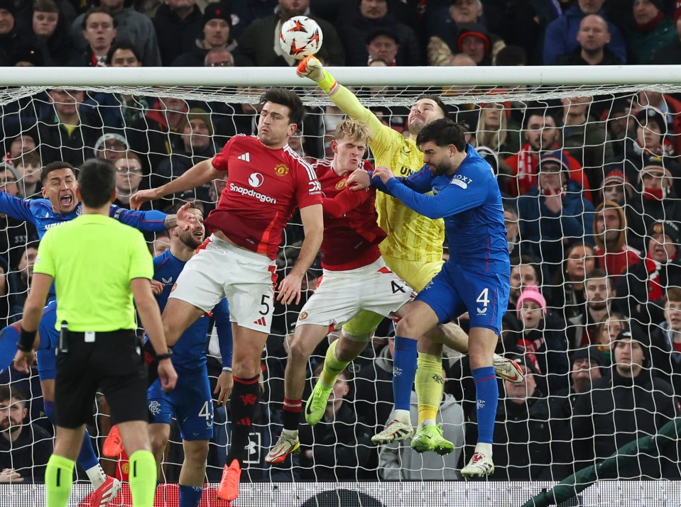 Jack Butland scores an own goal during a soccer match.