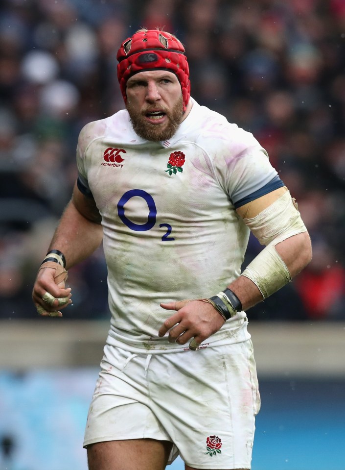 James Haskell of England during a rugby match.