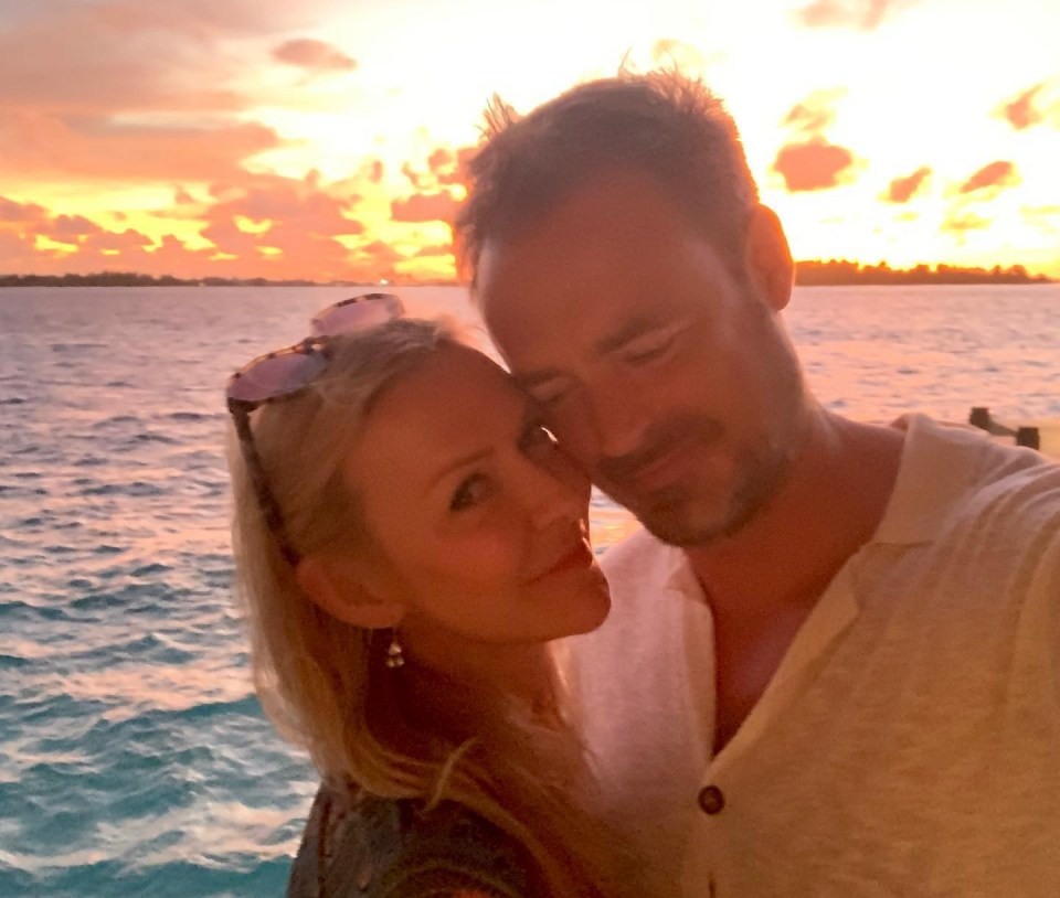 Jamie Theakston and Sophie Siegle at sunset.