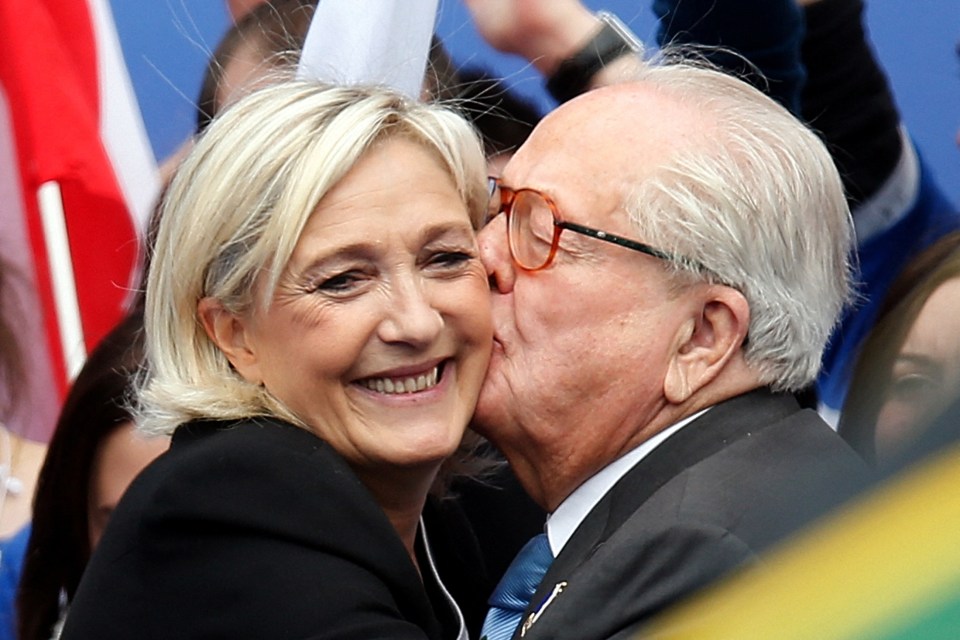 The controversial figure with his daughter Marine Le Pen in 2013