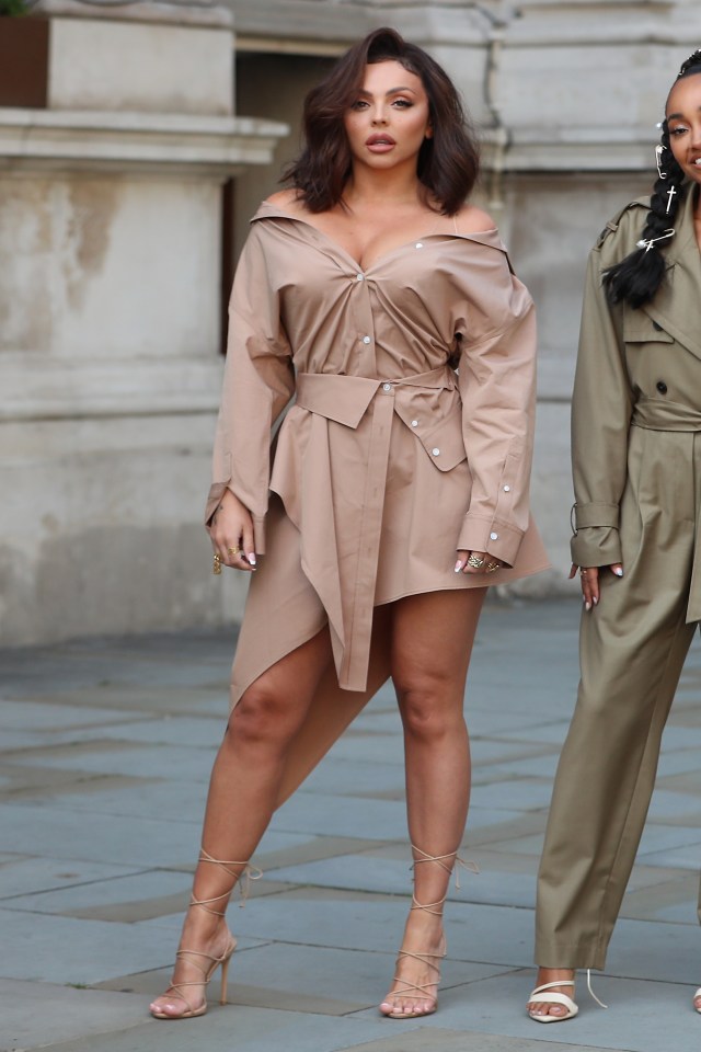 Jesy Nelson of Little Mix leaving the Langham Hotel in London.