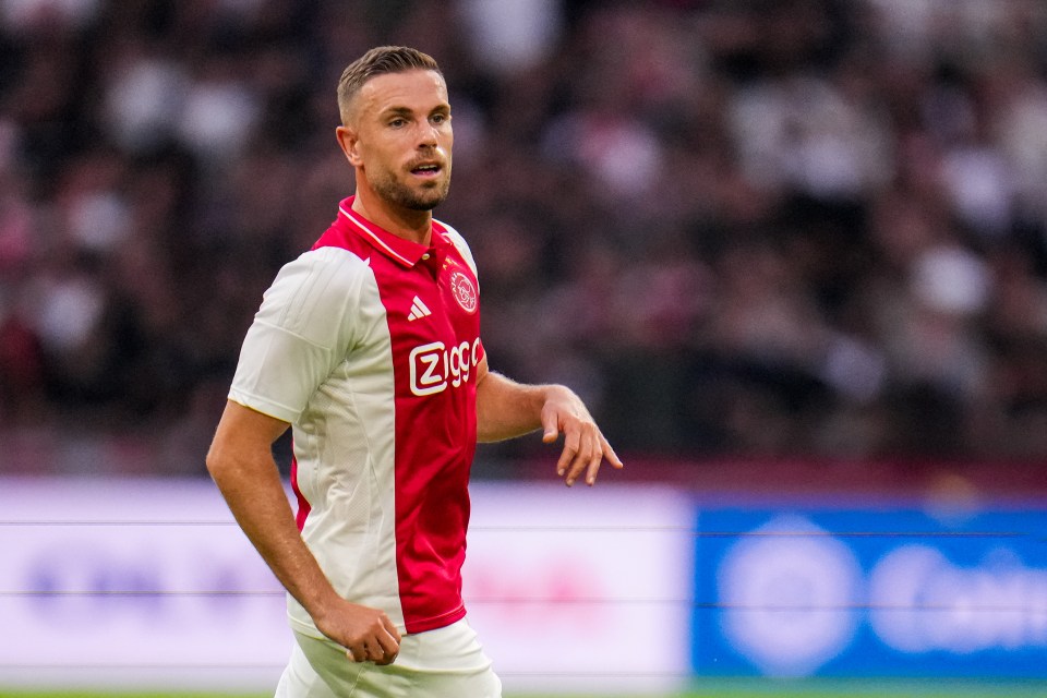 Jordan Henderson of AFC Ajax during a soccer match.