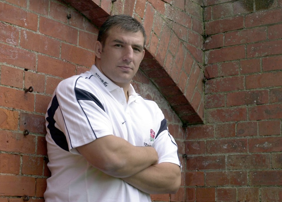 Julian White, England rugby player, in team polo shirt.