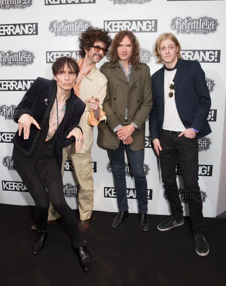 The Darkness band at the Kerrang! Awards.