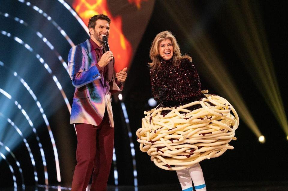 Kate Garraway as Spaghetti on The Masked Singer.