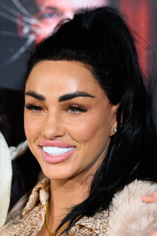 Katie Price at the premiere of "The Psychopath Life Coach" documentary.