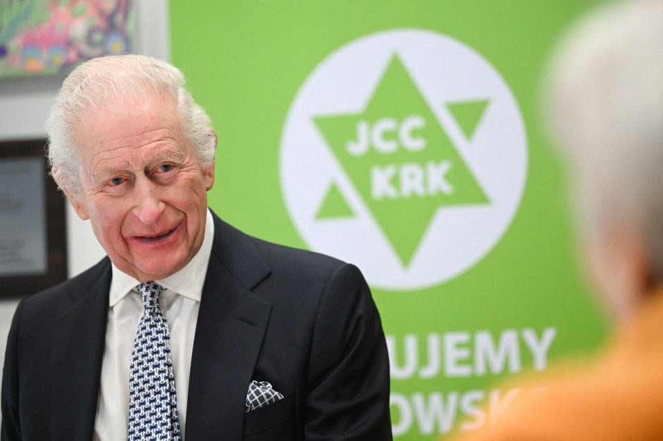 King Charles III meets with Holocaust survivors at the Jewish Community Centre in Krakow, Poland.