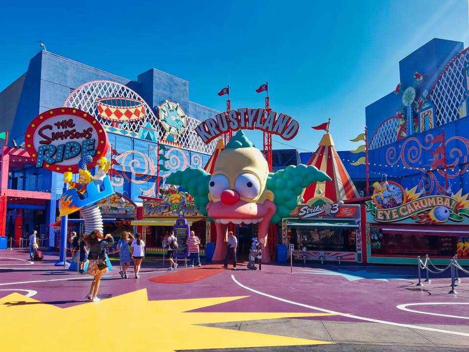 Krustyland at Universal Studios' Simpsons area.