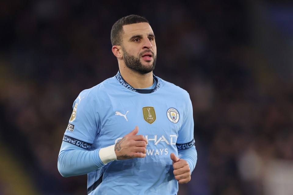 Kyle Walker of Manchester City in a soccer match.