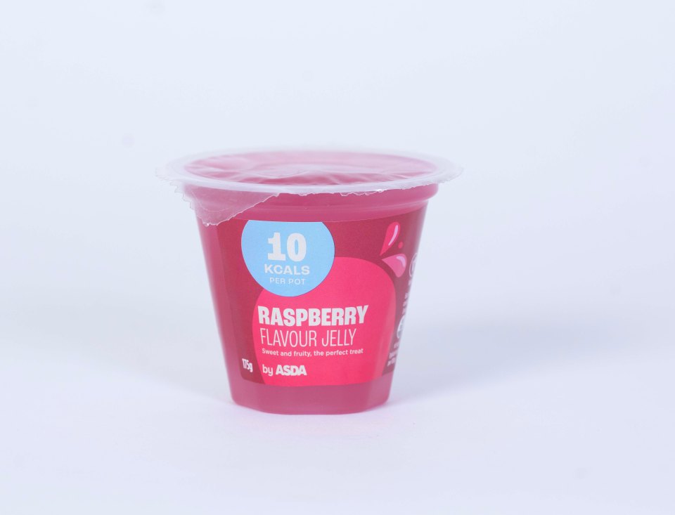 Raspberry jelly pot (10 kcals).