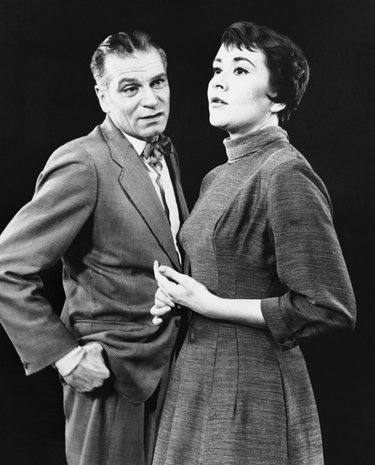 Laurence Olivier and Joan Plowright in a scene from *The Entertainer*.