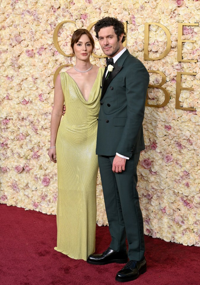 Leighton Meester and Adam Brody at the Golden Globe Awards.