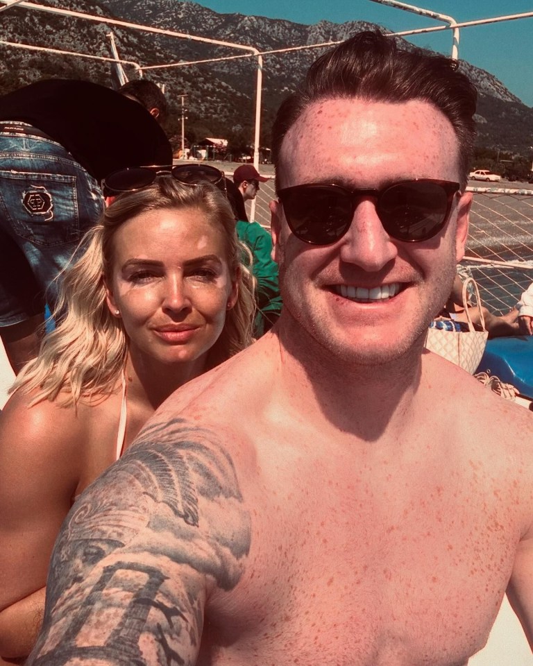 Leonna Mayor and Stuart Hogg on a Turkish vacation.