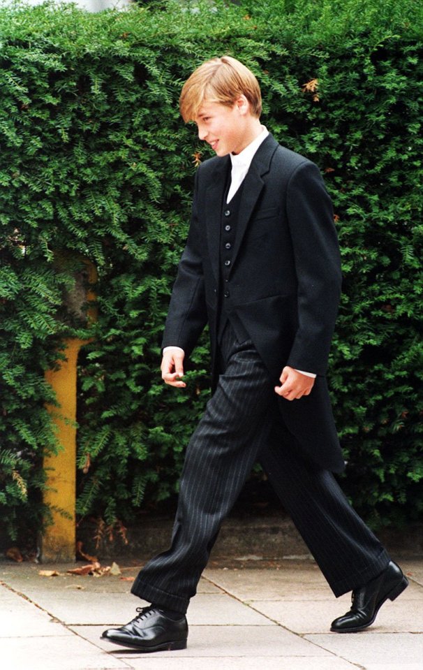 Prince William on his first day at Eton College.