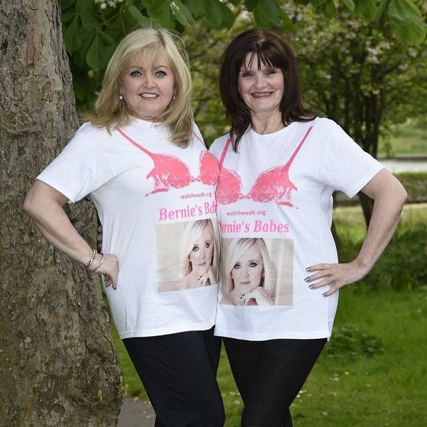 Two women wearing Bernie's Babes t-shirts.