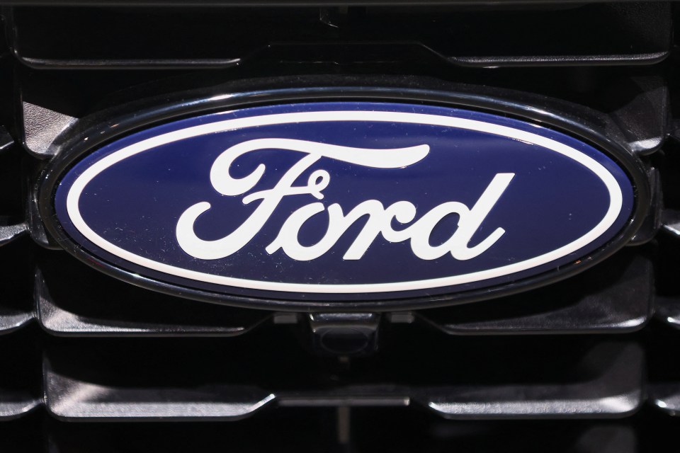 Ford logo on a car grill.