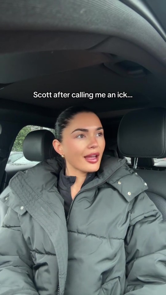 India Reynolds reacting to Scott Thomas calling her "ick" in a TikTok video.