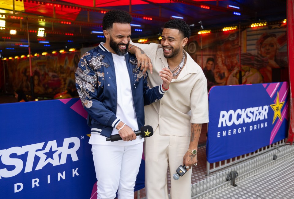 Craig David and Wes Nelson at TRNSMT festival.