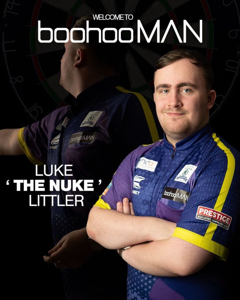 As soon as he scored success at the oche, fashion giants boohooMAN signed Littler up