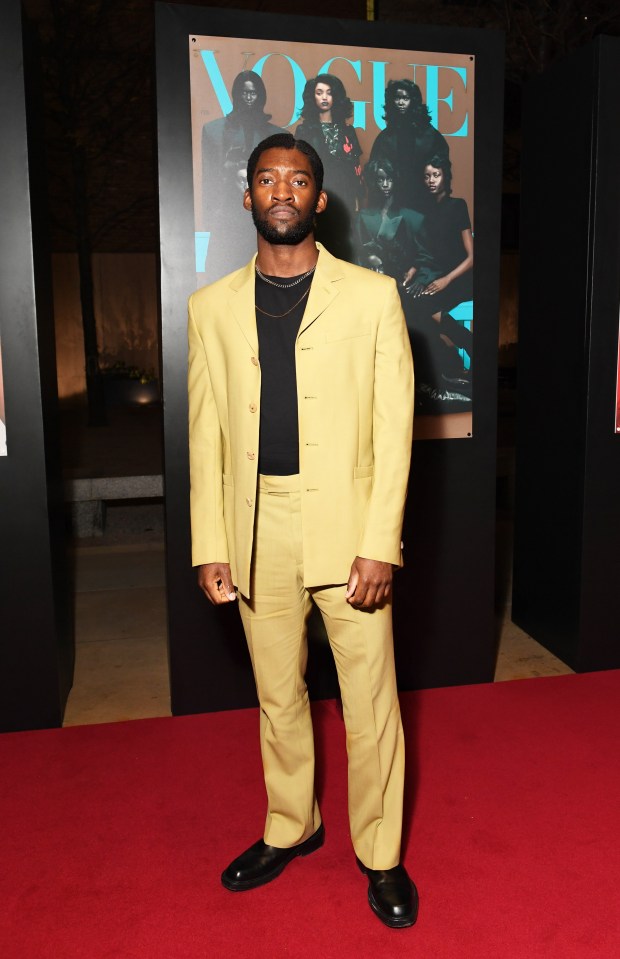 Malachi Kirby at British Vogue's Forces For Change event.