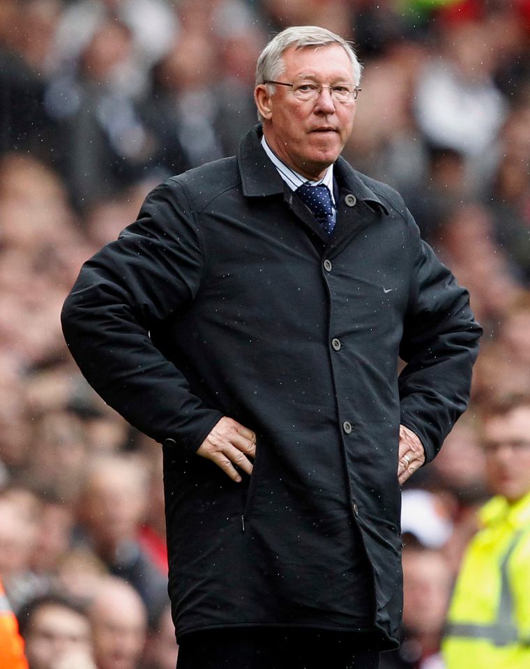 Alex Ferguson, Manchester United's manager, watching a soccer match.