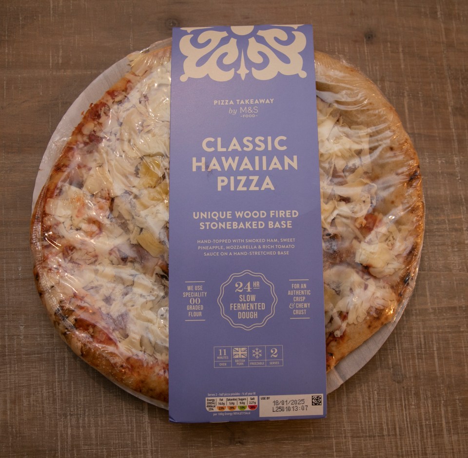 Marks & Spencer Classic Hawaiian pizza.