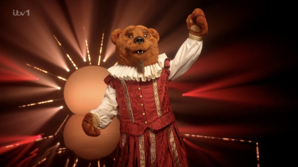 The Masked Singer Bear costume.