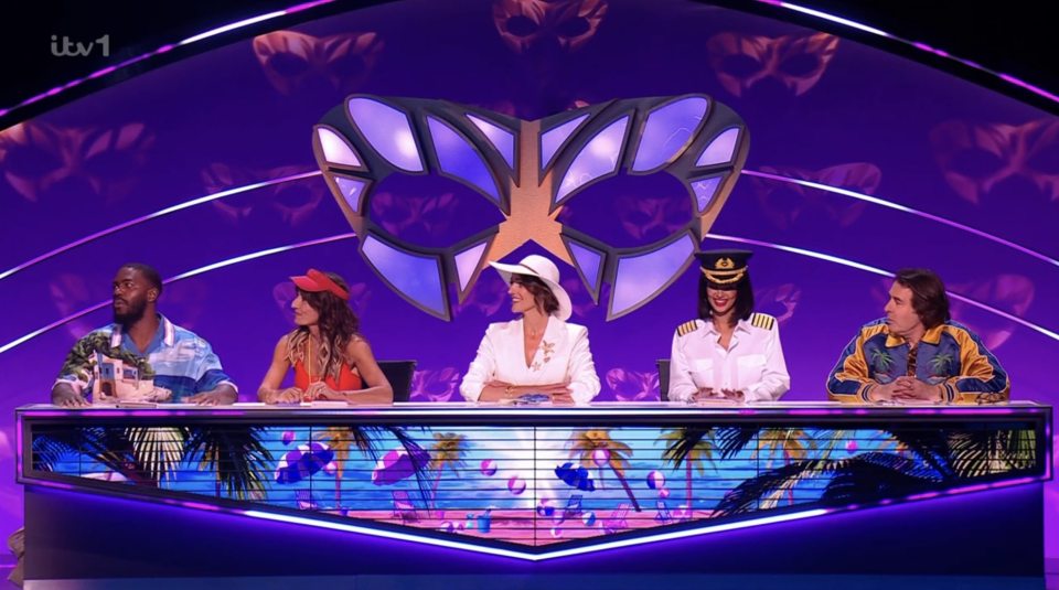 The Masked Singer judges panel.