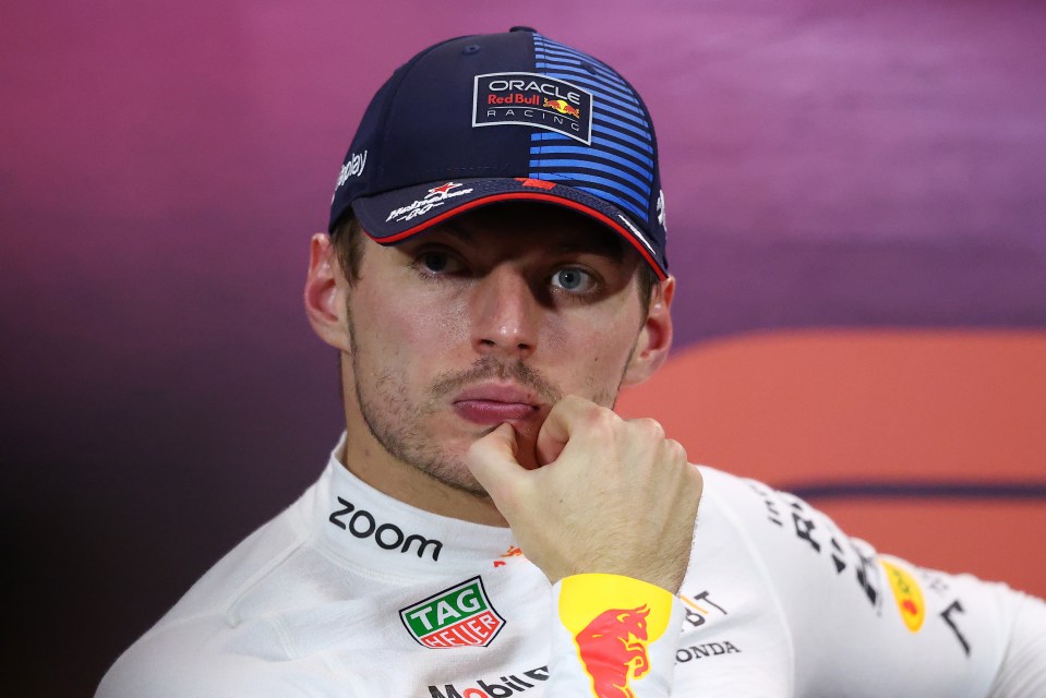 Max Verstappen at a press conference.