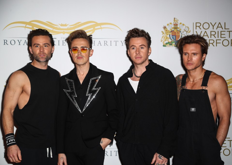 McFly band members at a photo call.